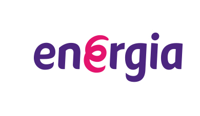 Purple and pink "Energia" logo.