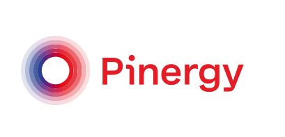 Red "Pinergy" logo with a red and purple circle.